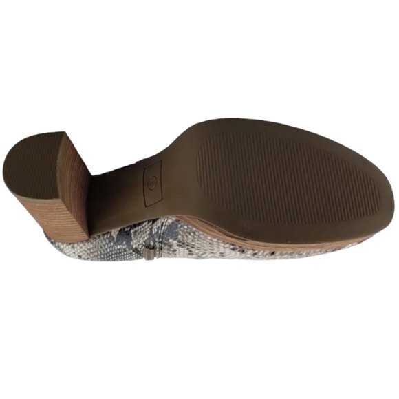 American Rag Womens Hayes Genuine Leather Block Heel Booties, Snake Skin Print - Picture 9 of 9